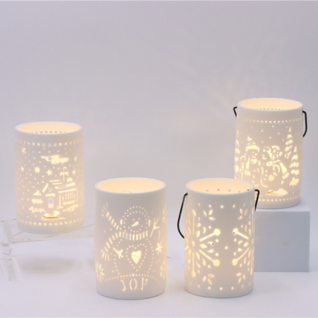 CERAMIC CHRISTMAS LIGHT WITH LED LIGHT